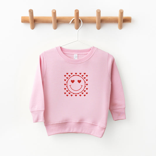 Smiley Face Hearts | Toddler Sweatshirt
