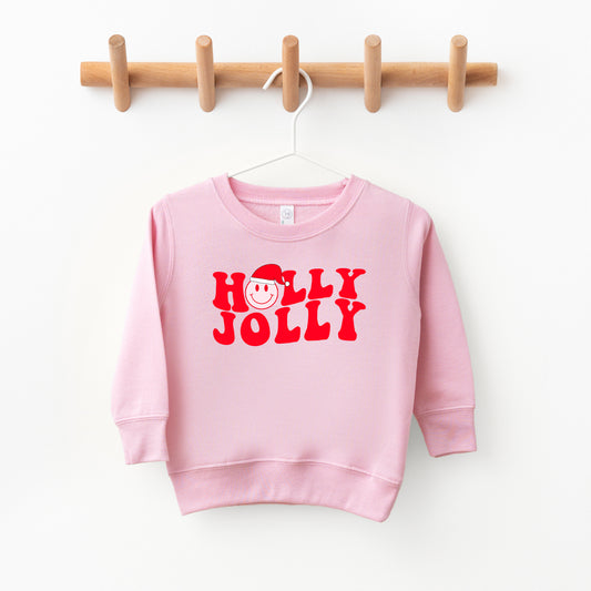 Holly Jolly Smiley Face | Toddler Sweatshirt