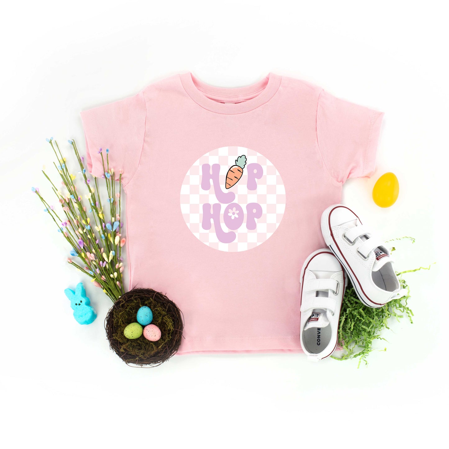 Checkered Hip Hop | Toddler Short Sleeve Crew Neck