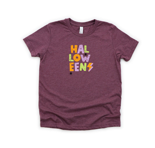 Halloween Lightning Bolt Colorful | Youth Short Sleeve Crew Neck
