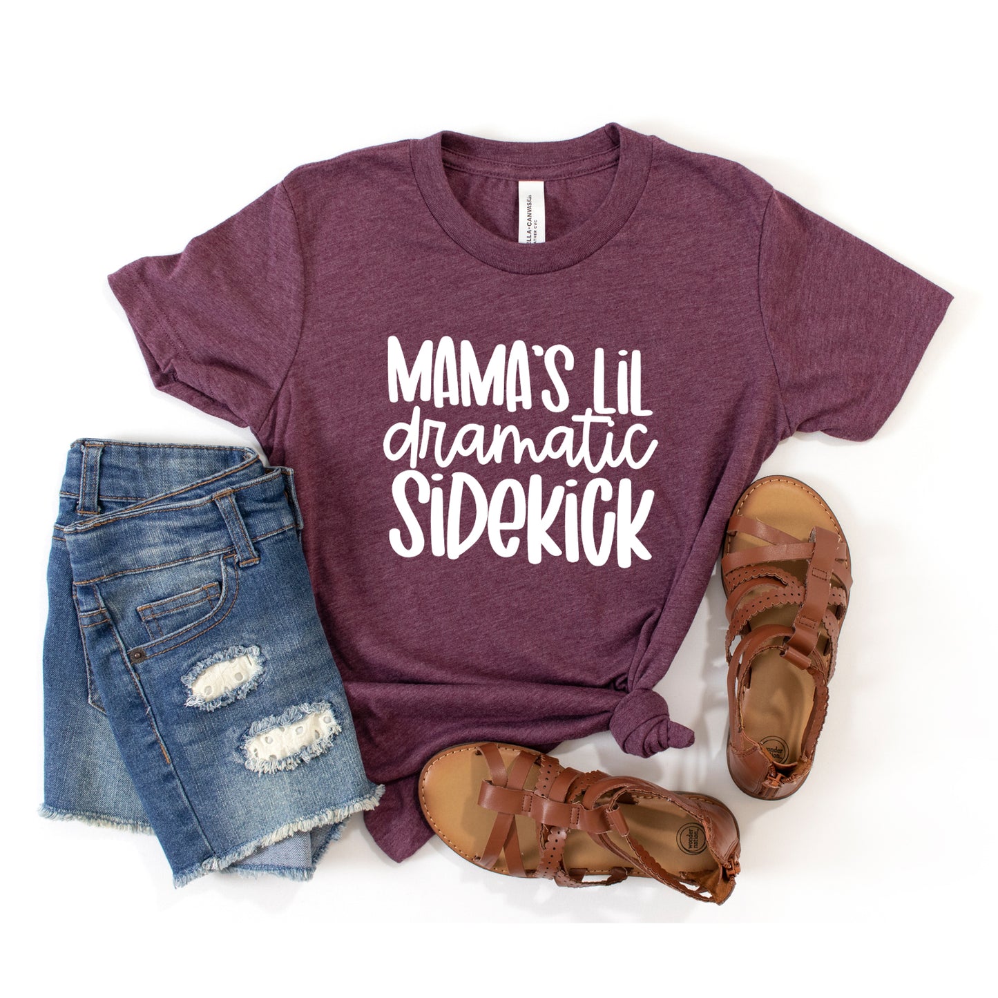 Mama's Lil Dramatic Sidekick | Youth Short Sleeve Crew Neck