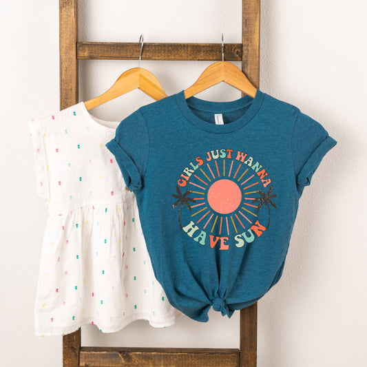 Boho Girls Have Sun | Toddler Short Sleeve Crew Neck