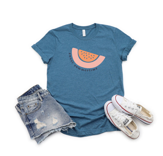 Sweet Summertime Watermelon | Youth Short Sleeve Crew Neck