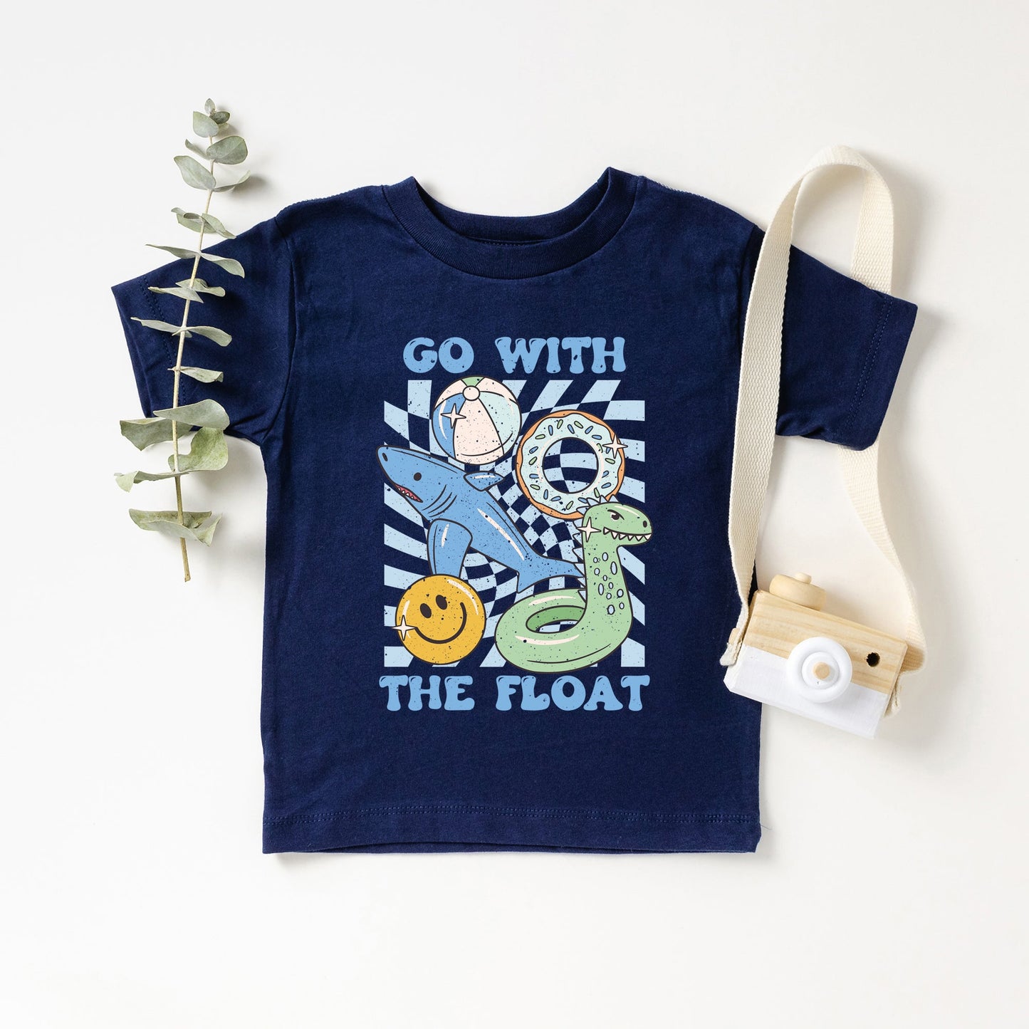 Go With The Float Blue | Toddler Graphic Short Sleeve Tee