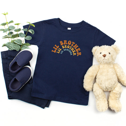 Lil Brother Stacked Curved | Toddler Short Sleeve Crew Neck