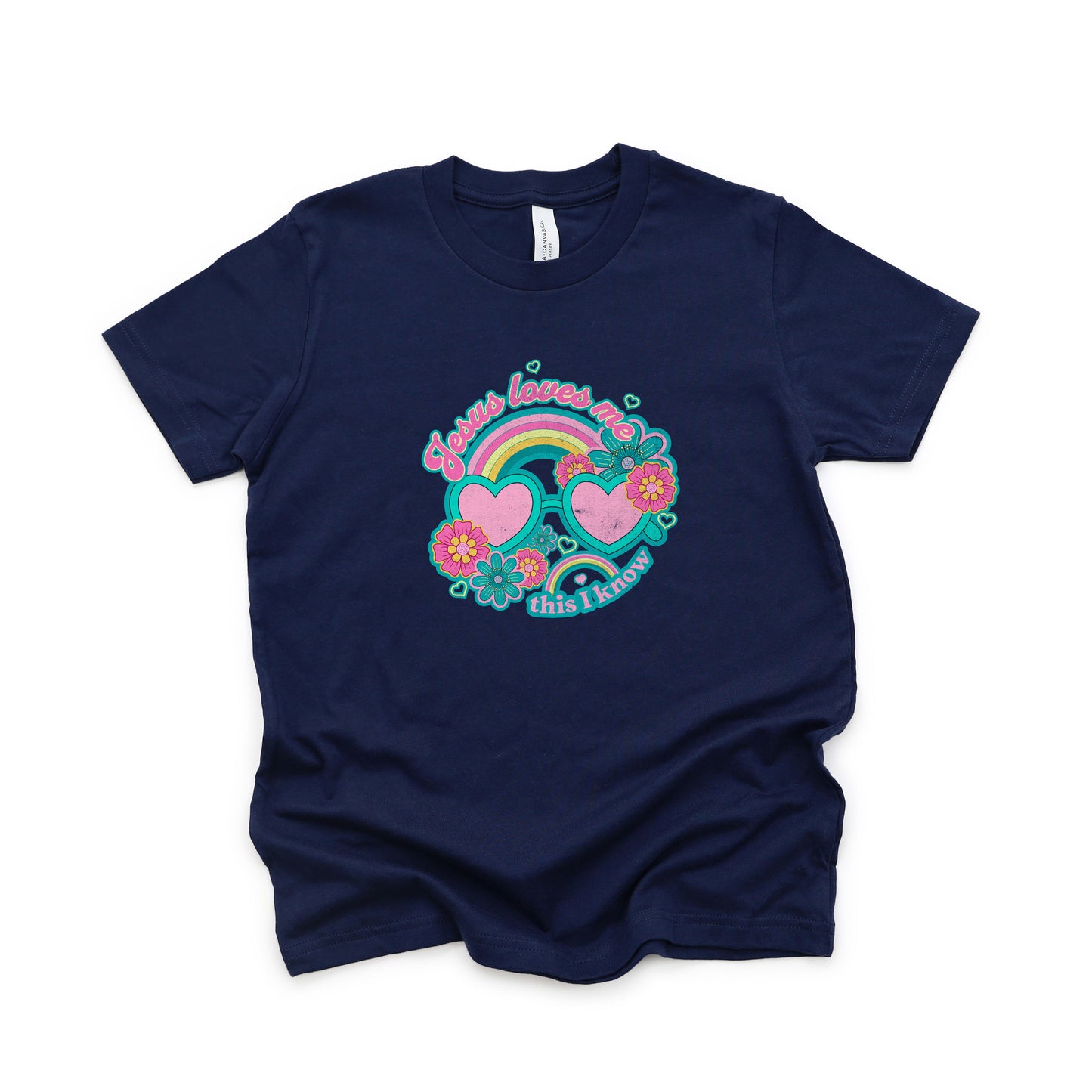 Jesus Loves Me Sunglasses | Youth Short Sleeve Crew Neck