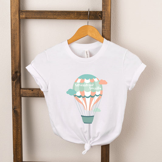 Adventure Awaits Clouds | Toddler Short Sleeve Crew Neck