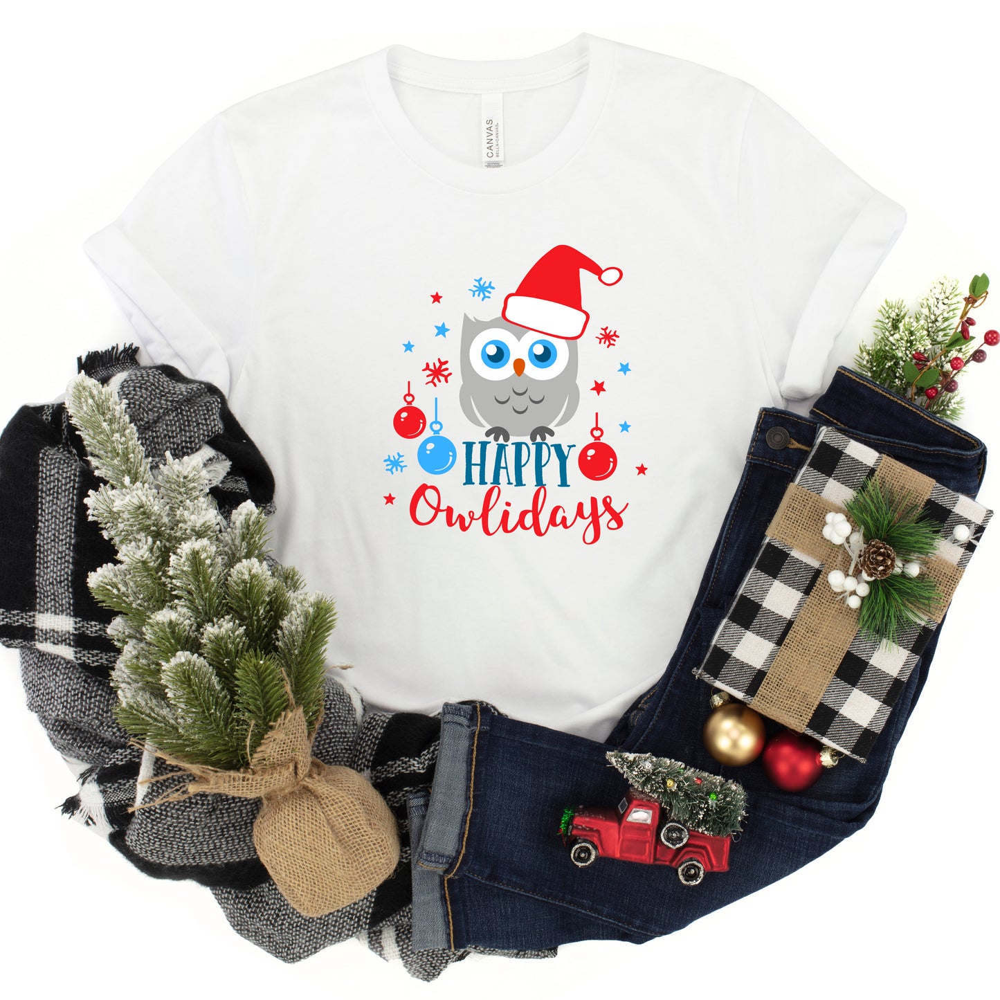 Happy Owlidays | Toddler Short Sleeve Crew Neck