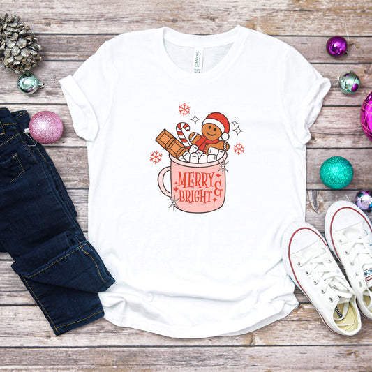 Merry And Bright Mug | Youth Short Sleeve Crew Neck