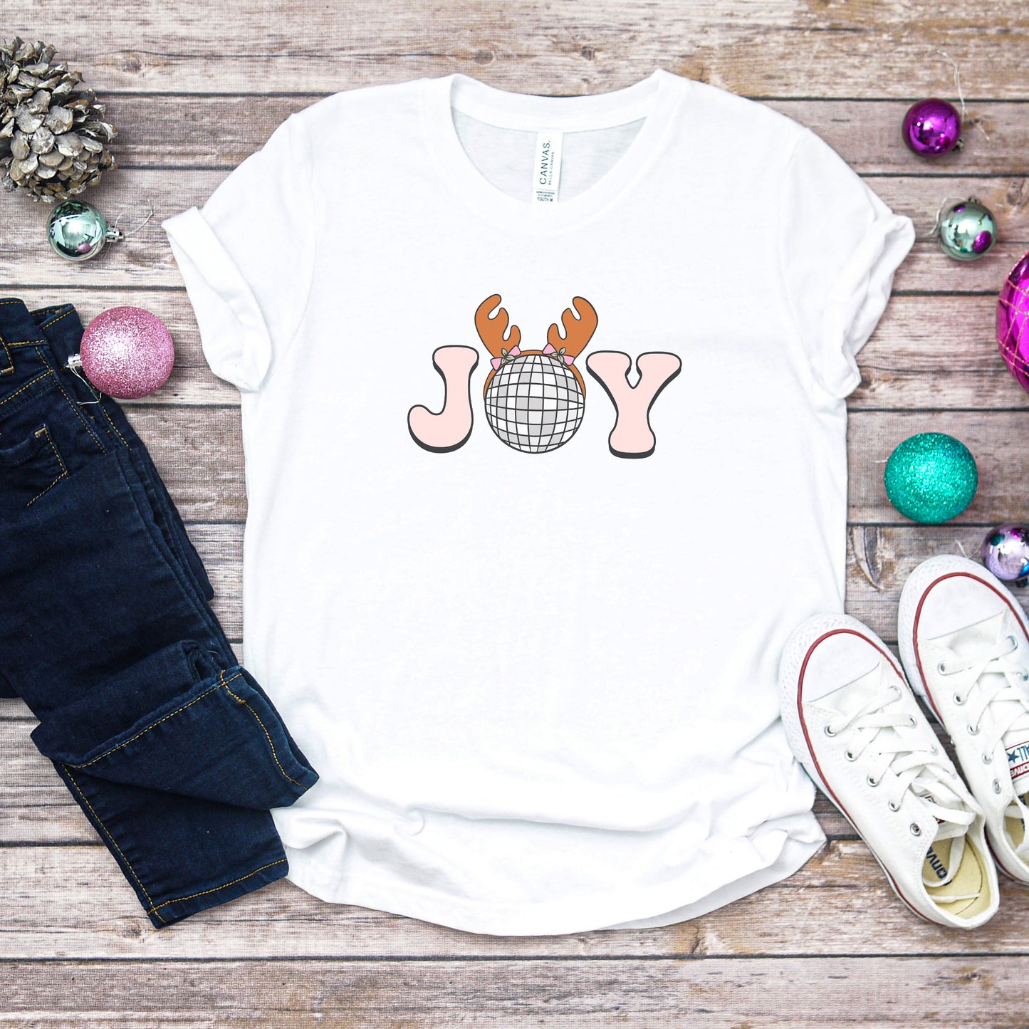 Joy Reindeer | Youth Short Sleeve Crew Neck