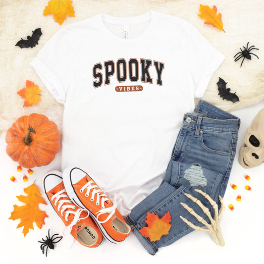 Varsity Spooky Vibes | Youth Short Sleeve Crew Neck
