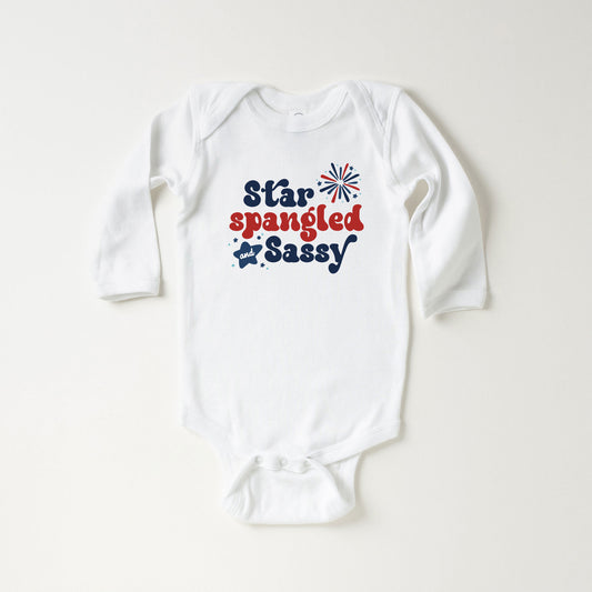 Star Spangled Firework | Baby Long Sleeve Onesie