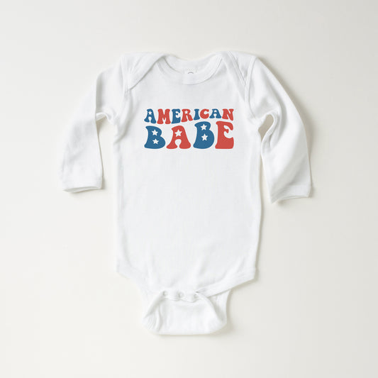 American Babe Stars | Baby Long Sleeve Onesie