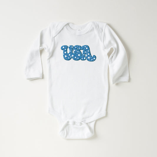 USA Bold Stars | Baby Long Sleeve Onesie