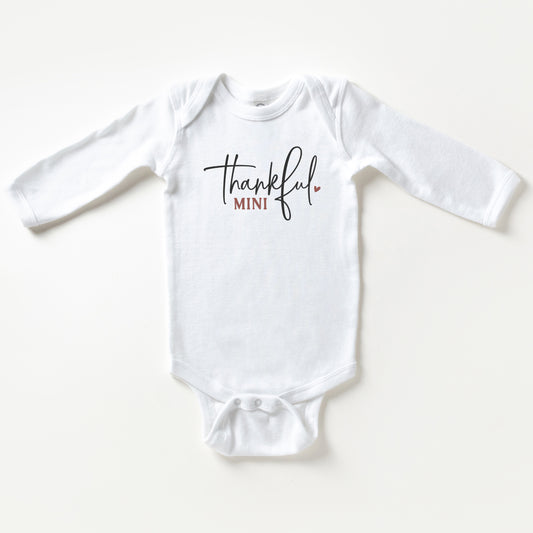 Thankful Mini Heart | Baby Long Sleeve Onesie