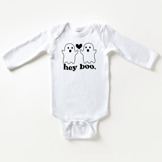 Ghosts Hey Boo | Baby Long Sleeve Onesie