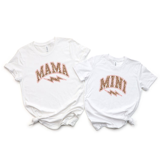 Mama Leopard Lightning Bolt / Mini Leopard Lightning Bolt
