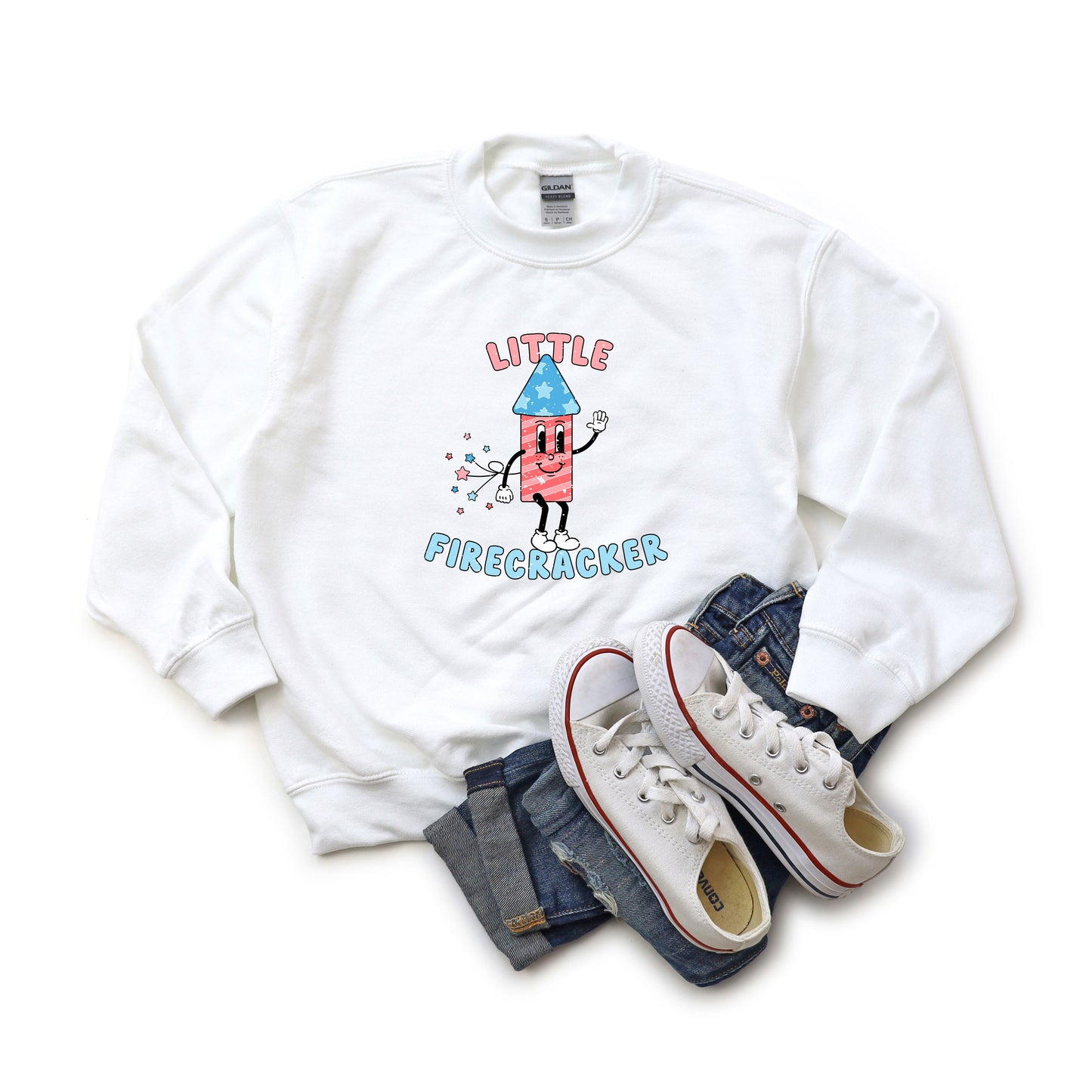 Retro Little Firecracker | Youth Sweatshirt