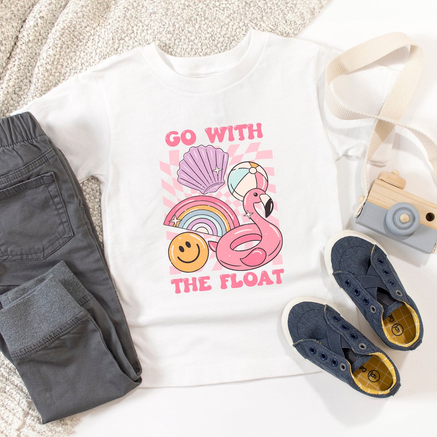 Go With The Float Pink | Youth Graphic Short Sleeve Tee