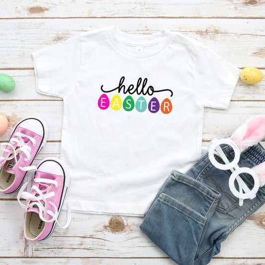 Hello Easter Eggs | Toddler Short Sleeve Crew Neck
