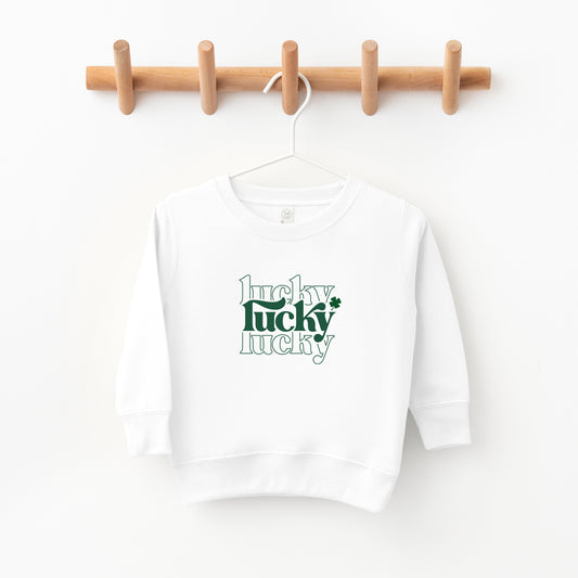 Lucky Clover Stacked | Toddler Sweatshirt