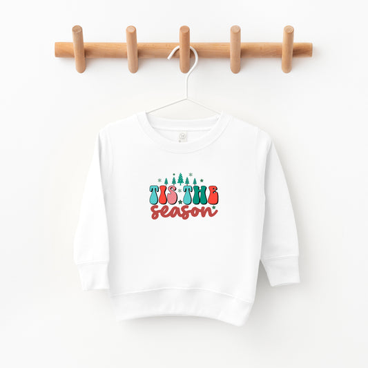 Retro Tis The Season Trees | Toddler Sweatshirt