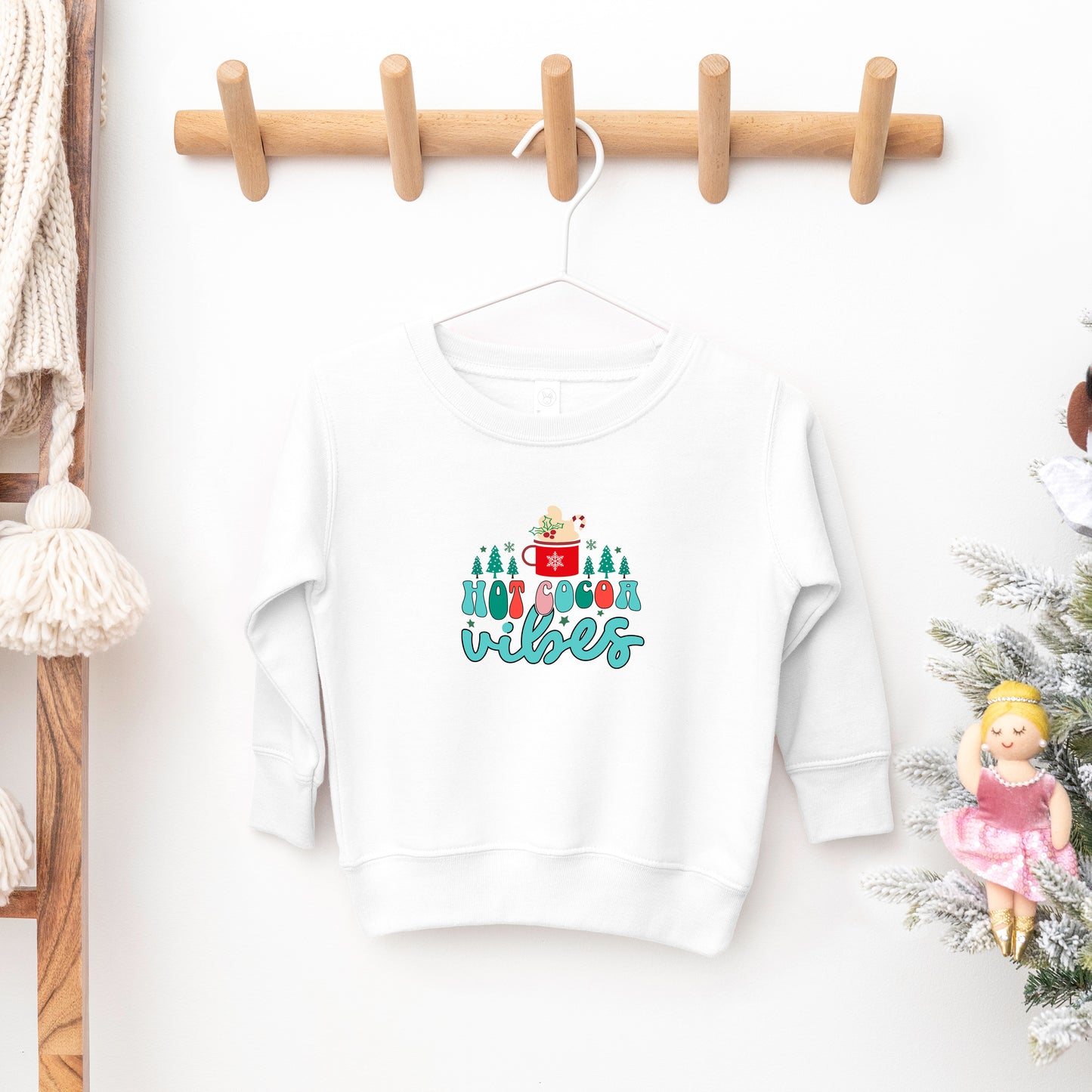 Retro Hot Cocoa Vibes | Toddler Sweatshirt