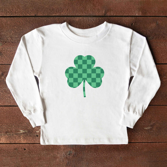 Checker Shamrock | Youth Long Sleeve Tee
