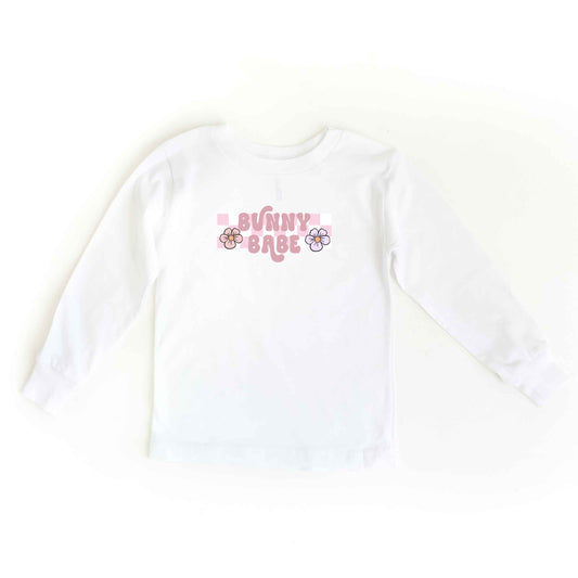 Bunny Babe Flowers | Youth Long Sleeve Tee