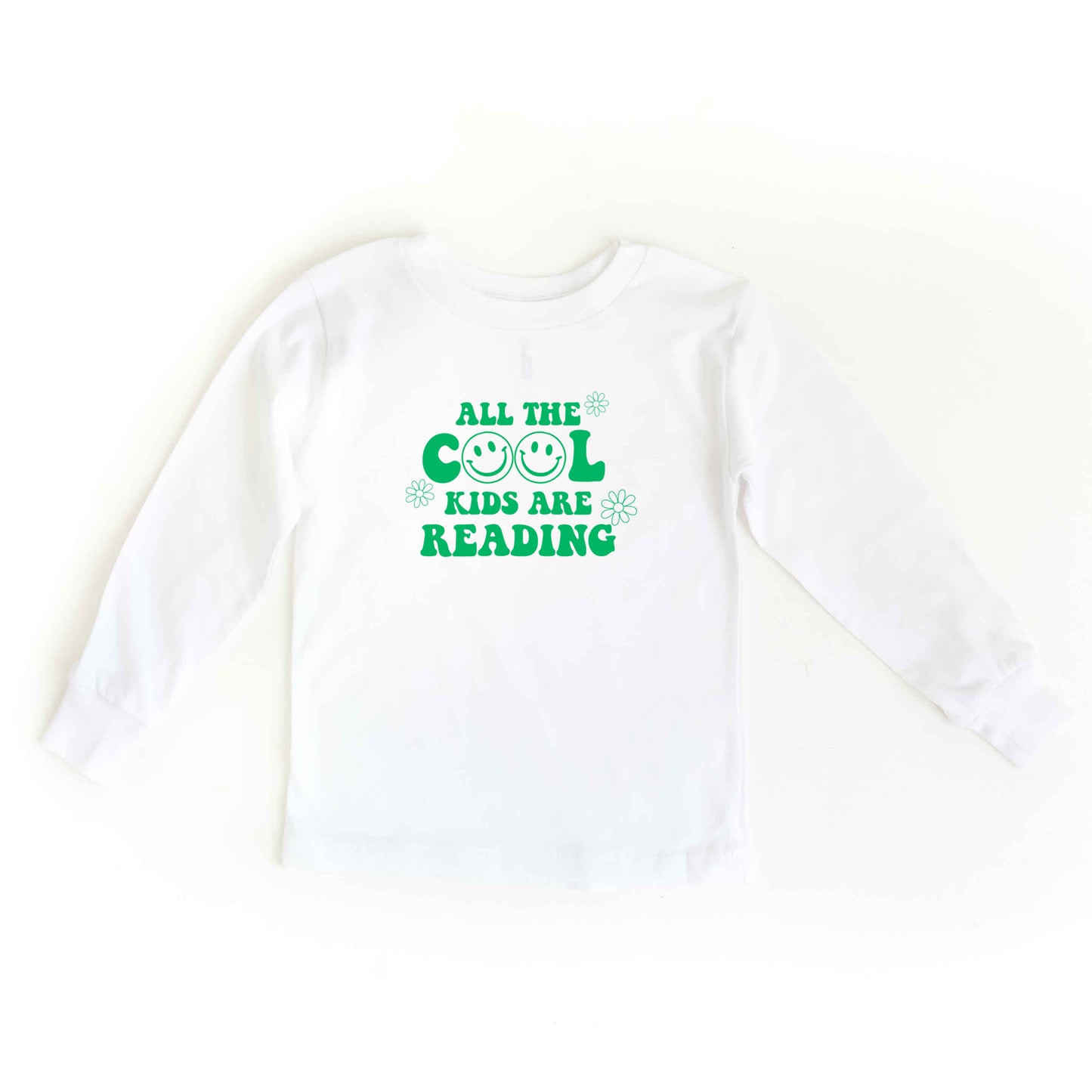 Cool Kids Are Reading Flowers | Youth Long Sleeve Tee