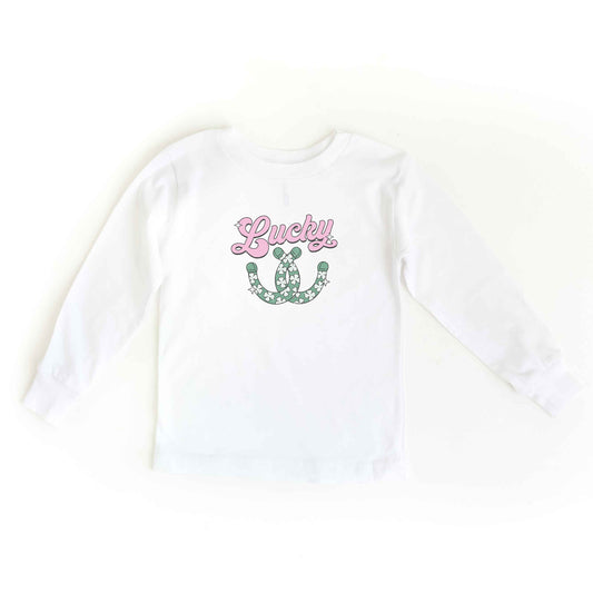 Lucky Horseshoes | Toddler Long Sleeve Tee