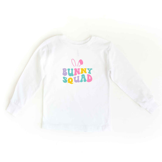 Bunny Squad Colorful | Toddler Long Sleeve Tee