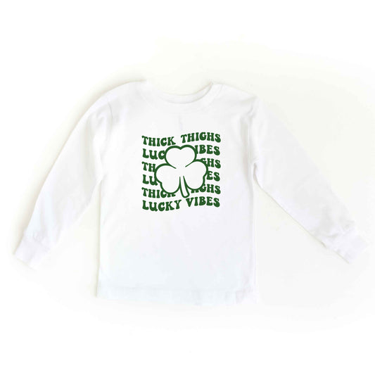 Thick Thighs Lucky Vibes | Youth Long Sleeve Tee