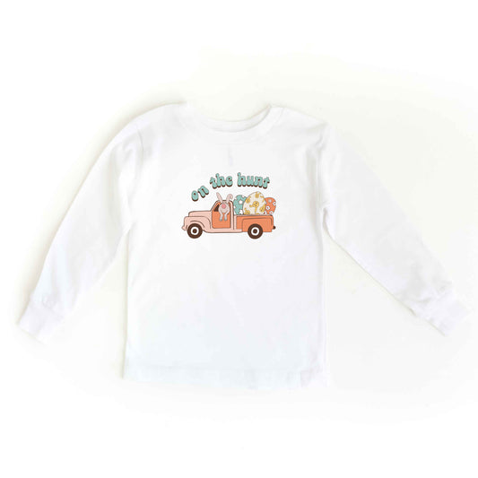 On The Hunt Truck Eggs | Toddler Long Sleeve Tee