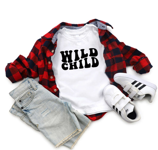Wild Child Wavy | Youth Short Sleeve Crew Neck