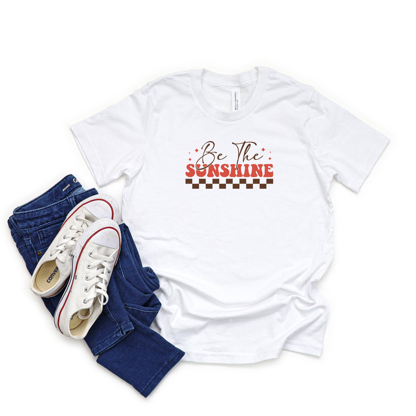 Be The Sunshine Checkered | Youth Short Sleeve Crew Neck