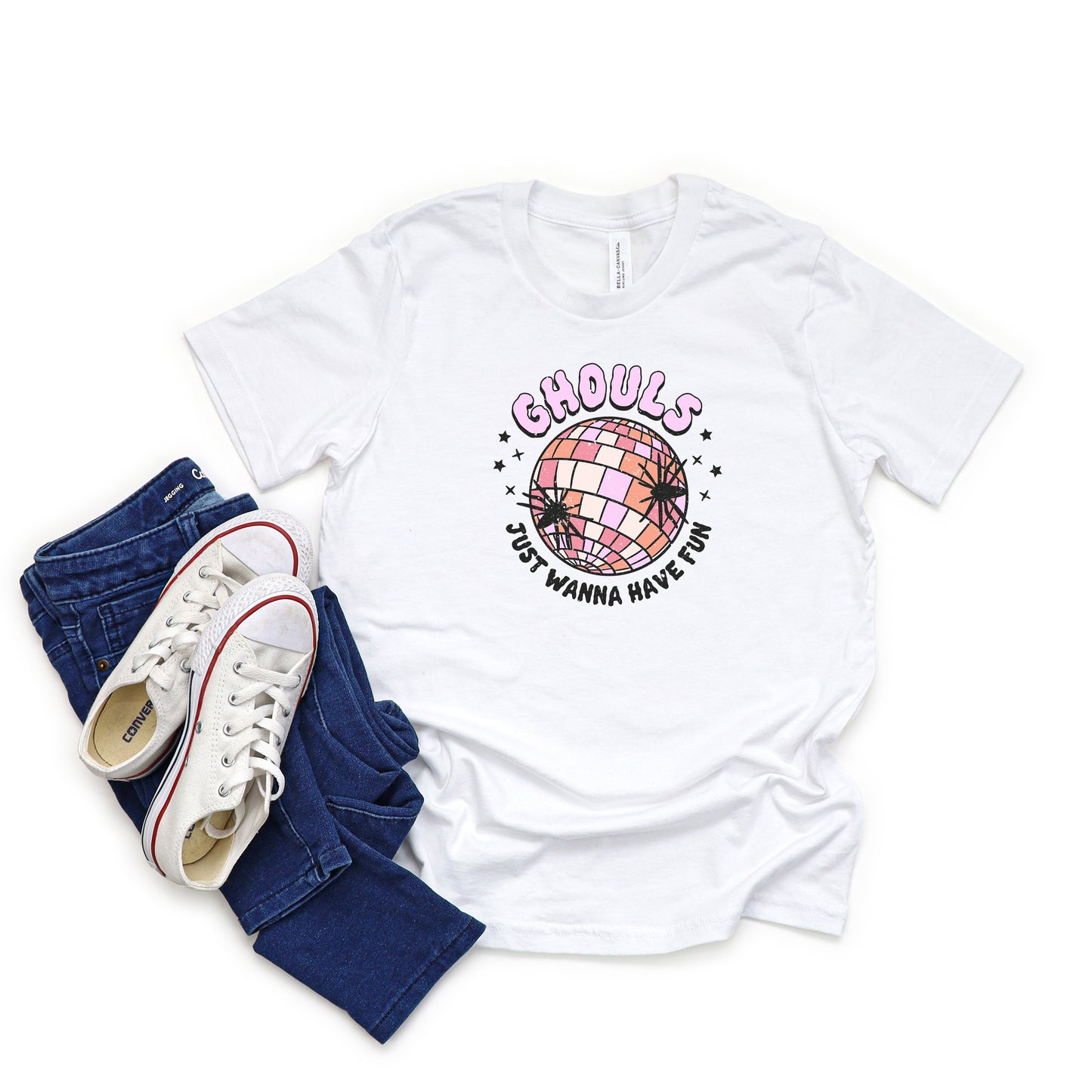 Ghouls Disco Ball | Youth Short Sleeve Crew Neck