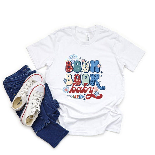 Boom Boom Baby Firework | Youth Short Sleeve Crew Neck