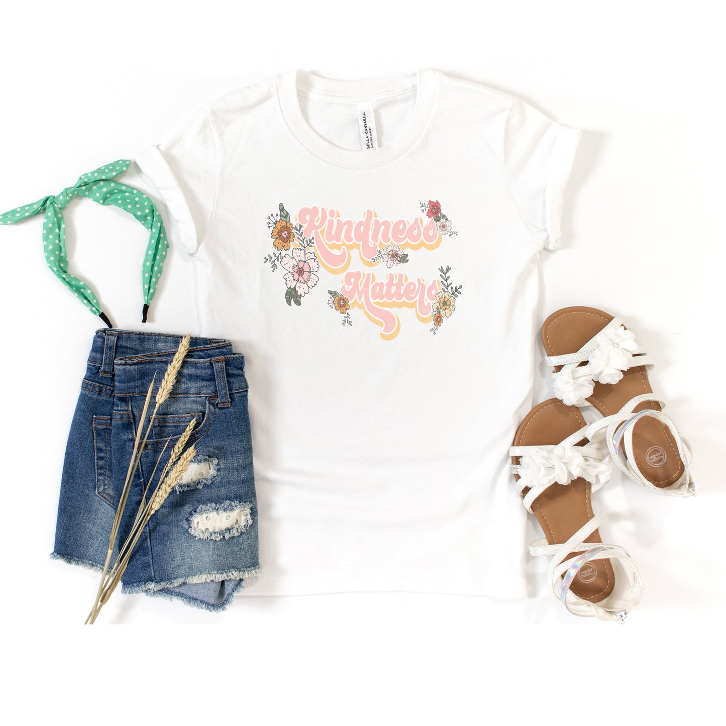 Kindness Matters Floral | Youth Short Sleeve Crew Neck
