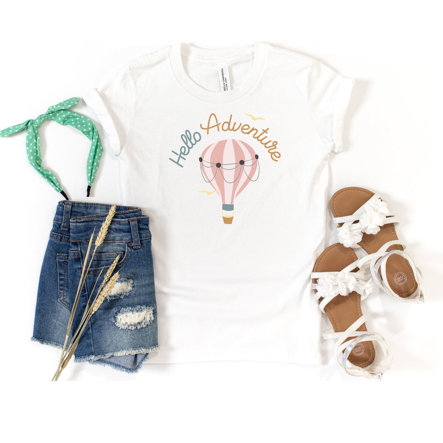 Hello Adventure Balloon | Youth Short Sleeve Crew Neck