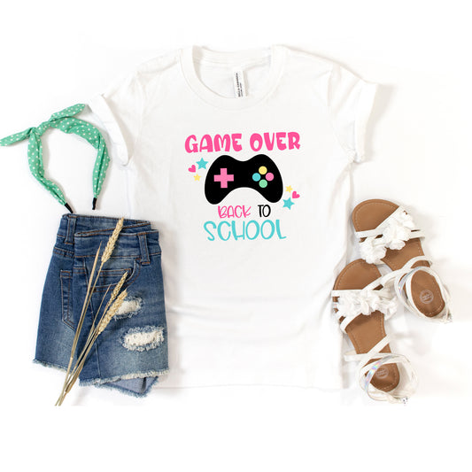 Game Over Back To School | Youth Short Sleeve Crew Neck