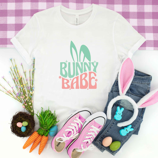 Bunny Babe With Ears | Youth Short Sleeve Crew Neck