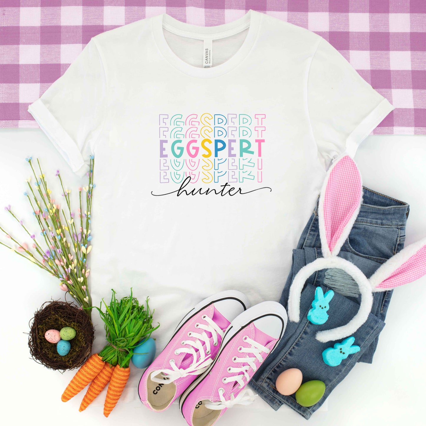 Eggspert Hunter Stacked | Youth Short Sleeve Crew Neck