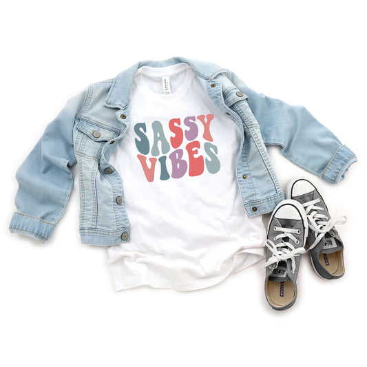 Sassy Vibes Wavy | Youth Short Sleeve Crew Neck