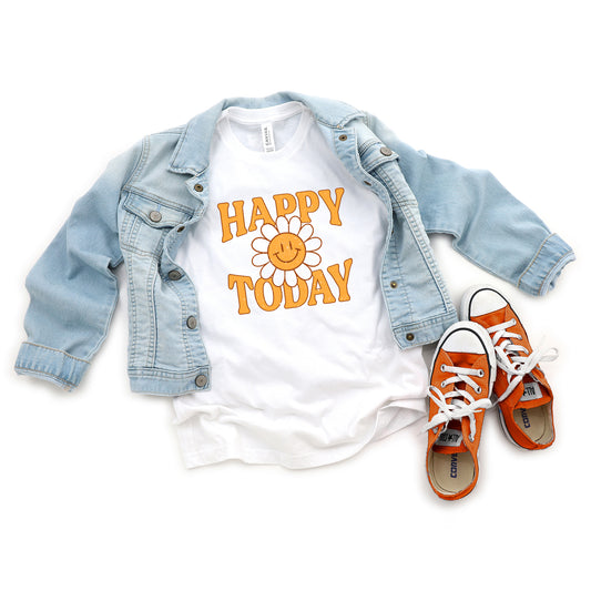 Happy Today Flower | Youth Short Sleeve Crew Neck