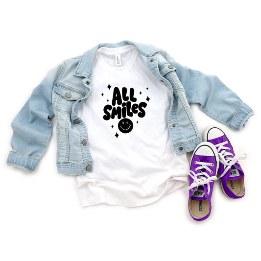 All Smiles Smiley Face | Youth Short Sleeve Crew Neck