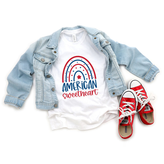 American Sweetheart Rainbow | Toddler Short Sleeve Crew Neck