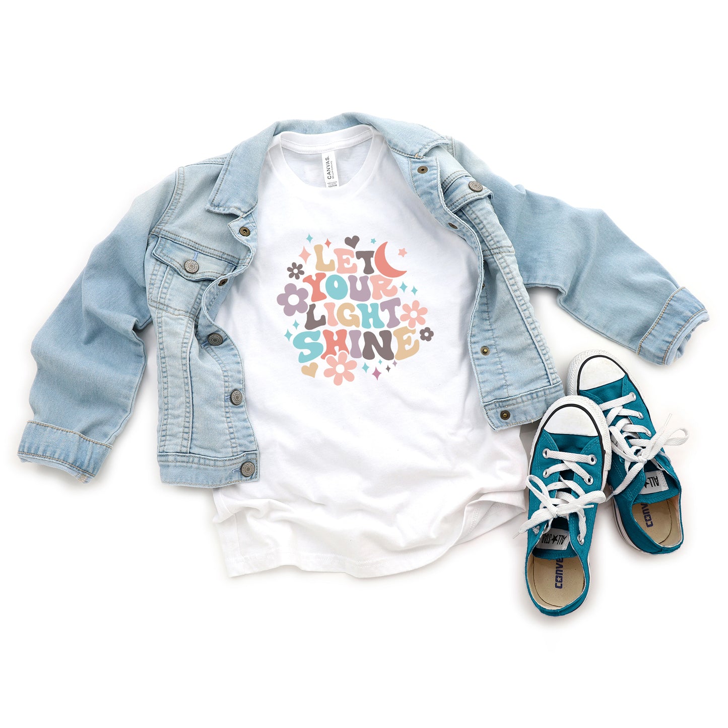 Let Your Light Shine Flowers | Youth Short Sleeve Crew Neck