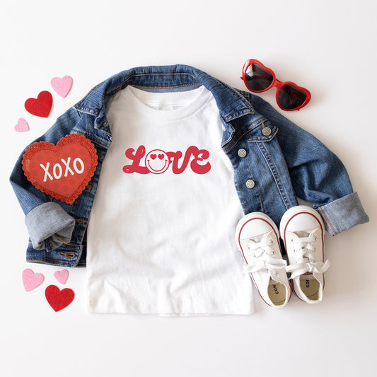 Love Smiley Face | Toddler Short Sleeve Crew Neck