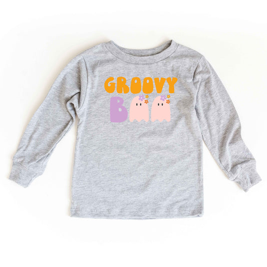 Groovy Boo Ghost | Toddler Graphic Long Sleeve Tee